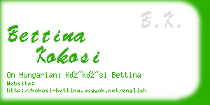 bettina kokosi business card